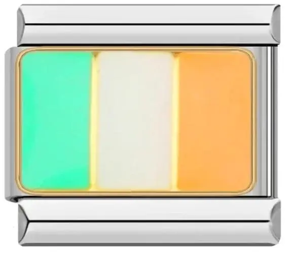 Italian Flag Charm Bracelet in Stainless Steel 13 Italian Flag Charm Bracelet in Stainless Steel - Image 13