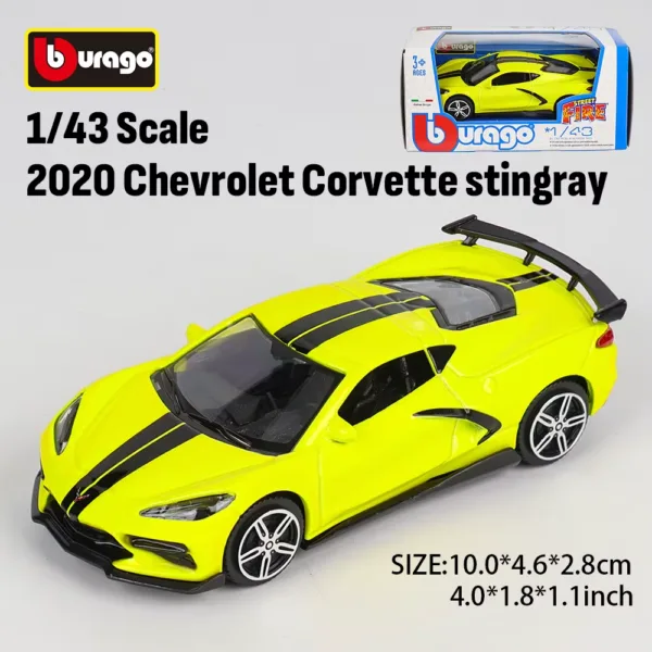 Bburago 1:43 Scale Chevrolet Corvette Model