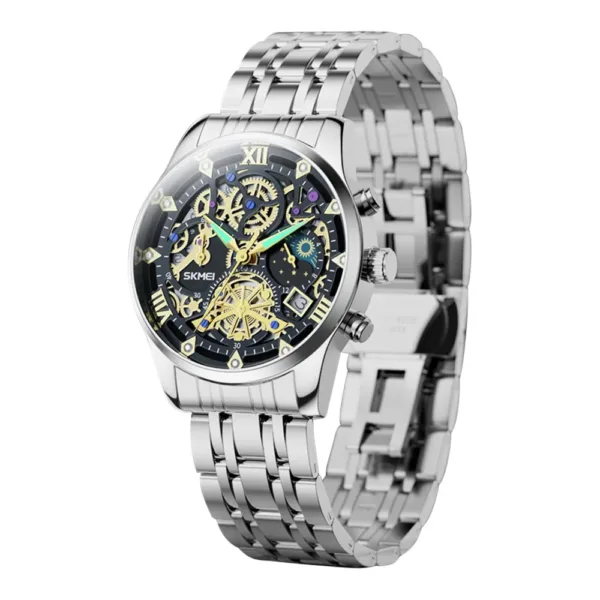 Luxury Quartz Men's Watch with Calendar Feature