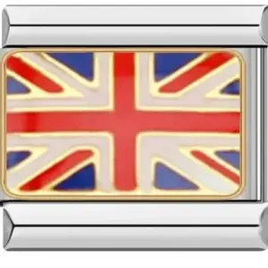 Italian Flag Charm Bracelet in Stainless Steel 29 82b57b89 upscaled