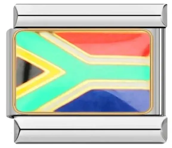 Italian Flag Charm Bracelet in Stainless Steel 8 Italian Flag Charm Bracelet in Stainless Steel - Image 8