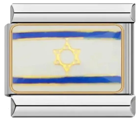 Italian Flag Charm Bracelet in Stainless Steel 17 Italian Flag Charm Bracelet in Stainless Steel - Image 17