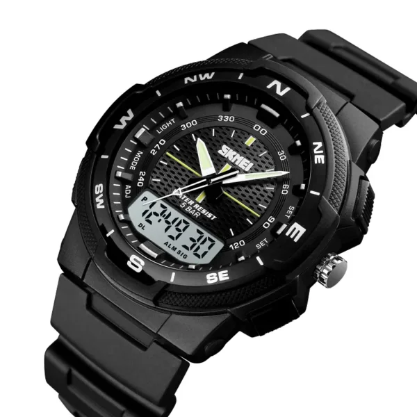 Men's Waterproof Sports Watch with Dual Time Display