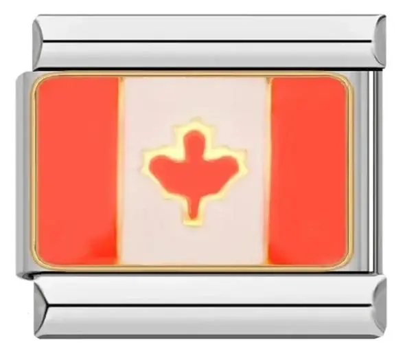 Italian Flag Charm Bracelet in Stainless Steel 9 Italian Flag Charm Bracelet in Stainless Steel - Image 9