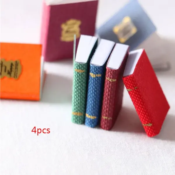 4pcs Miniature Dollhouse Books Set - Image 7