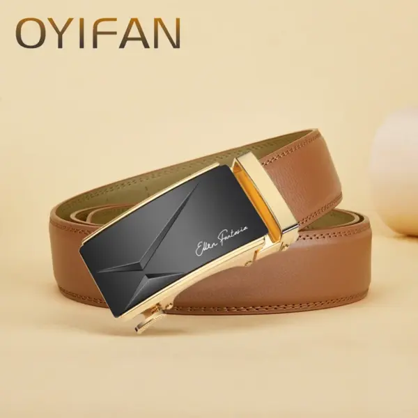 Men's Automatic Leather Business Belt - Image 5