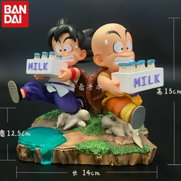 Goku and Krillin Milk Delivery PVC Figures Set - Image 4