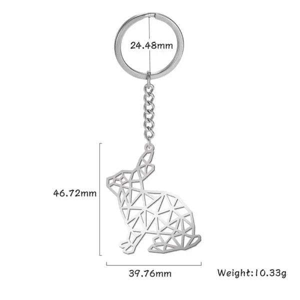 Animal Charm Stainless Steel Keychain - Image 38