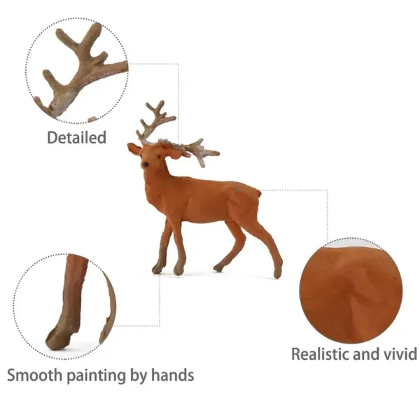 12pcs HO Scale Deer PVC Model Set - Image 2