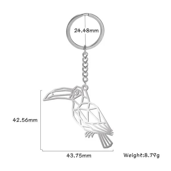 Animal Charm Stainless Steel Keychain - Image 39