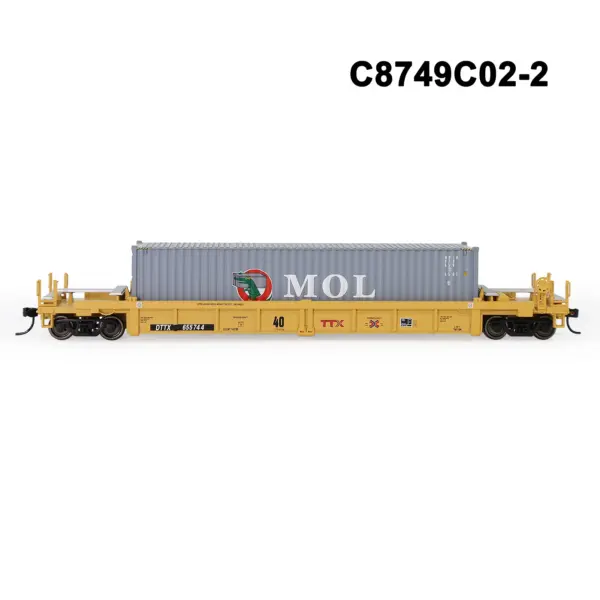 HO Scale 1:87 Well Car with Container Set - Image 13