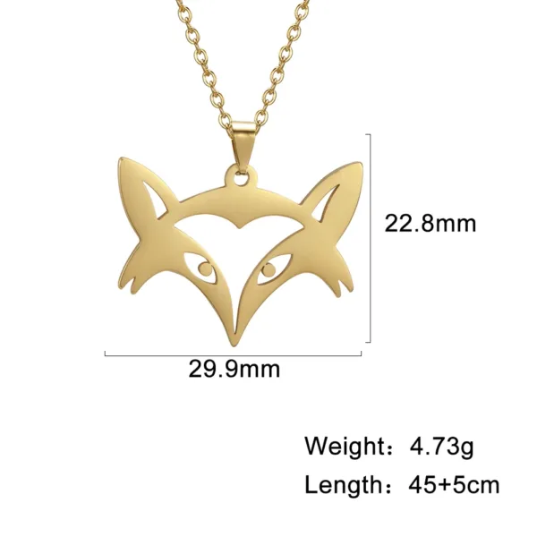 Unicorn Fox Crane Pendant Necklace for Women - Image 10