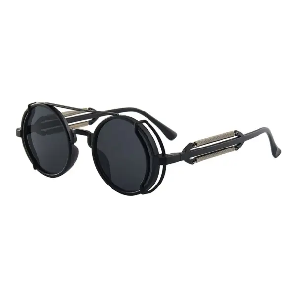 Gothic Steampunk Round Sunglasses for Adults - Image 4