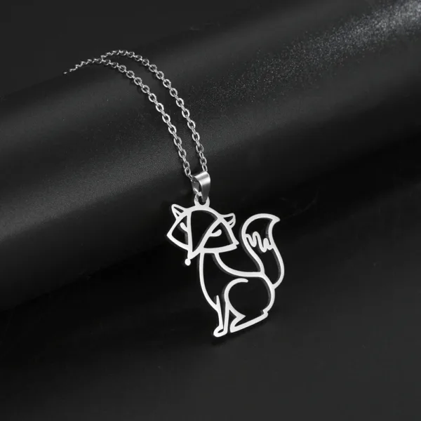 Unicorn Fox Crane Pendant Necklace for Women - Image 14