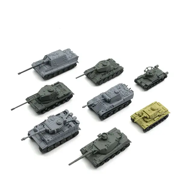 1/144 Scale Assembly Tank Model Set of 8