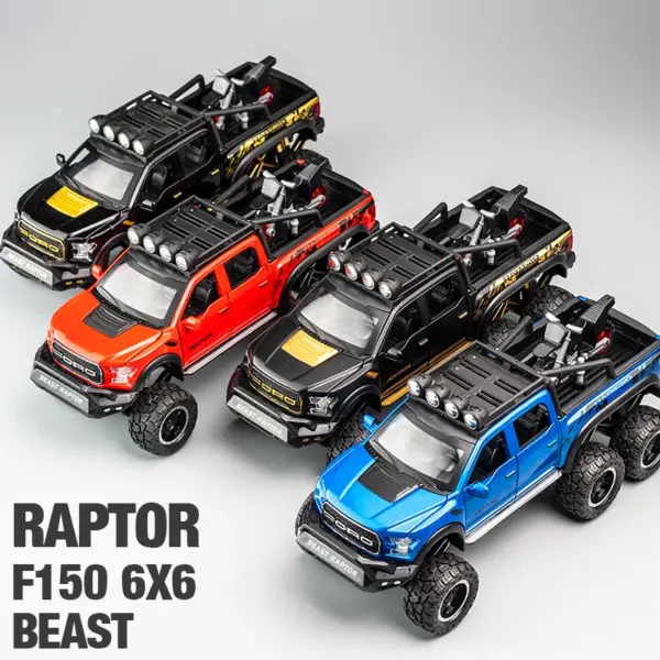 1:28 Ford Raptor F150 Diecast Model Car - Image 4