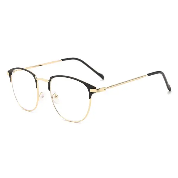 Unisex Square Metal Frame Glasses - Image 7