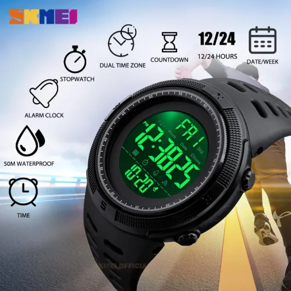 SKMEI 1251 Waterproof Digital Sport Watch - Image 5