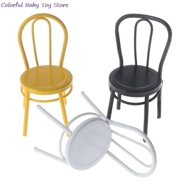 1/12 Scale Metal Chair for Dollhouse - Image 4