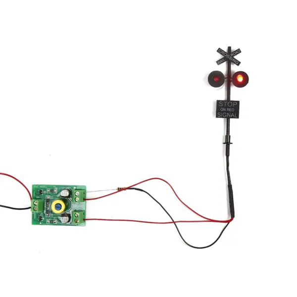 HO Scale 1:87 Railroad Crossing Signal Set - Image 2