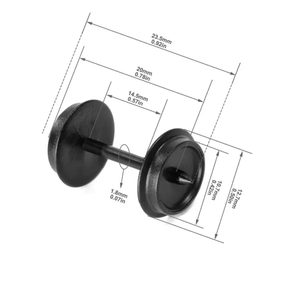 48pcs Plastic 36 Inch Model Train Wheels