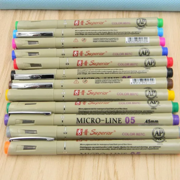 12 Color Micron Pen Art Markers Set - Image 4