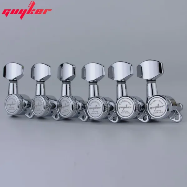 Chrome Locking Guitar Tuners Set 1:18 Gear Ratio - Image 3