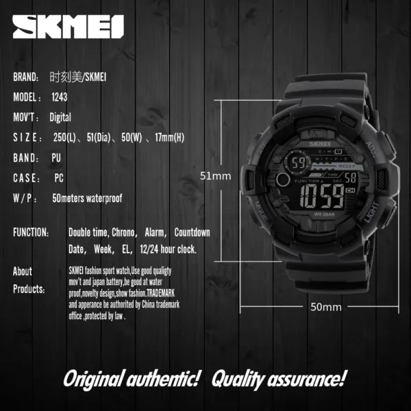 Men's Multifunctional Outdoor Sport Watch 1243 - Image 6