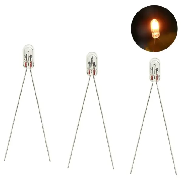 100pcs Warm White Miniature 2.5mm Bulbs - Image 4