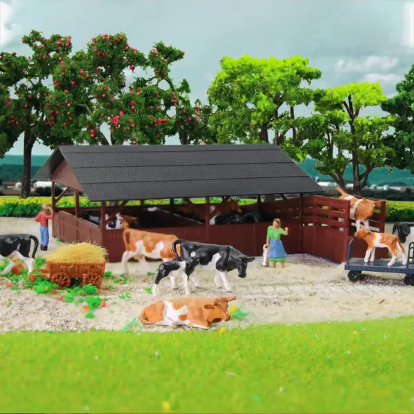 36pcs HO Scale Farm Animal Model Set