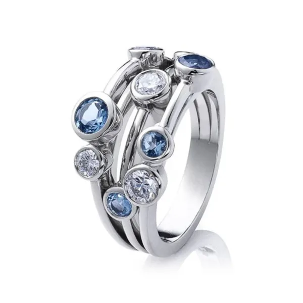 Trendy Geometric Women’s Ring with Cubic Zirconia - Image 2