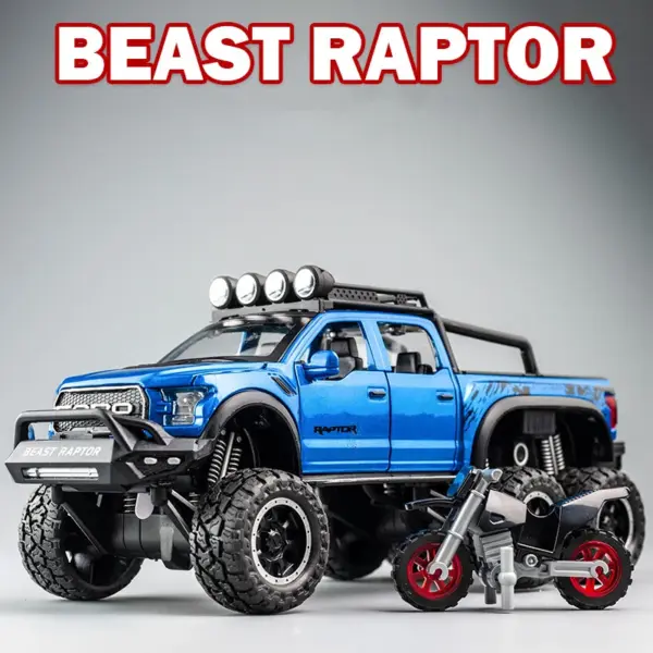 1:28 Ford Raptor F150 Diecast Model Car - Image 2