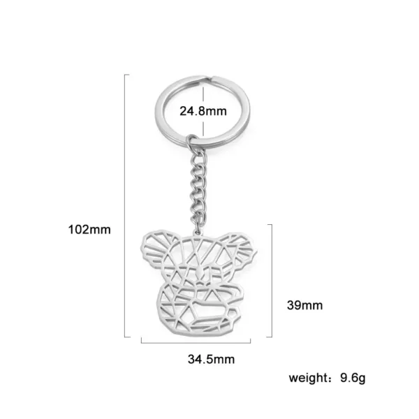 Animal Charm Stainless Steel Keychain - Image 7