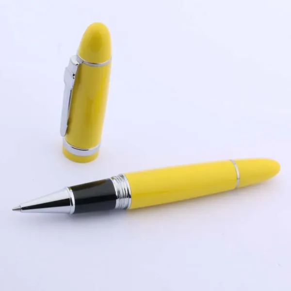 Elegant Yellow and Silver 0.5mm Rollerball Pen - Image 10