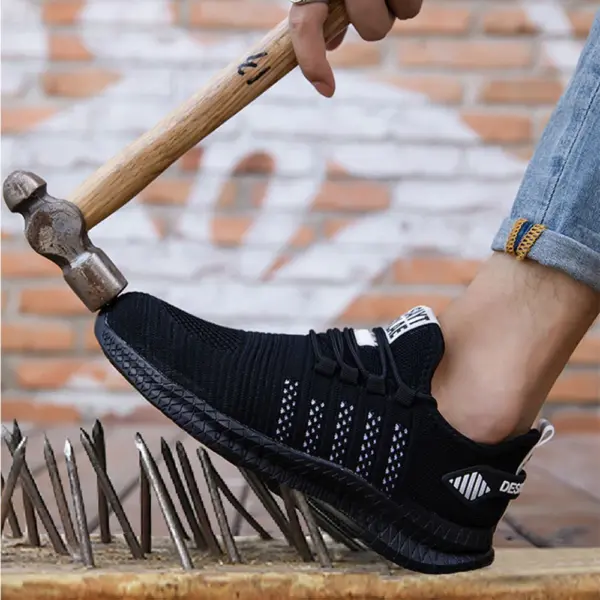 Men's Breathable Steel Toe Safety Work Shoes - Image 2