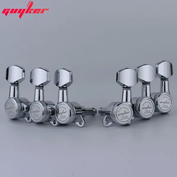 Chrome Locking Guitar Tuners Set 1:18 Gear Ratio - Image 4