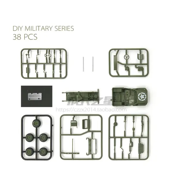 1/48 Willys Jeep Model SUV for Assembly - Image 3