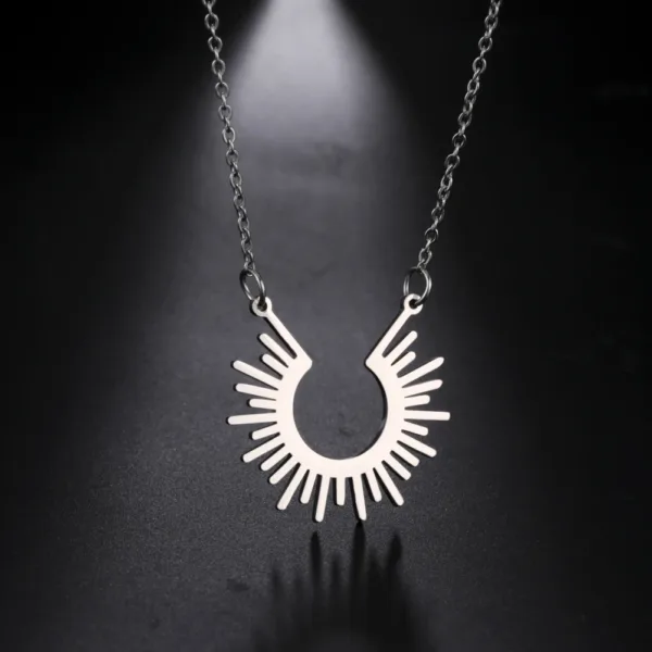 Bohemian Sun Ray Pendant Necklace for Women - Image 4