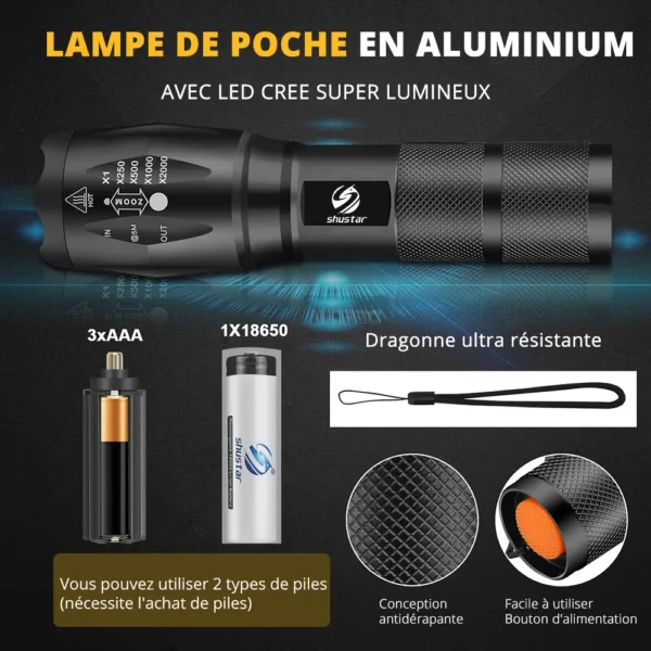 Ultra Bright Waterproof LED Flashlight 18650 - Image 5