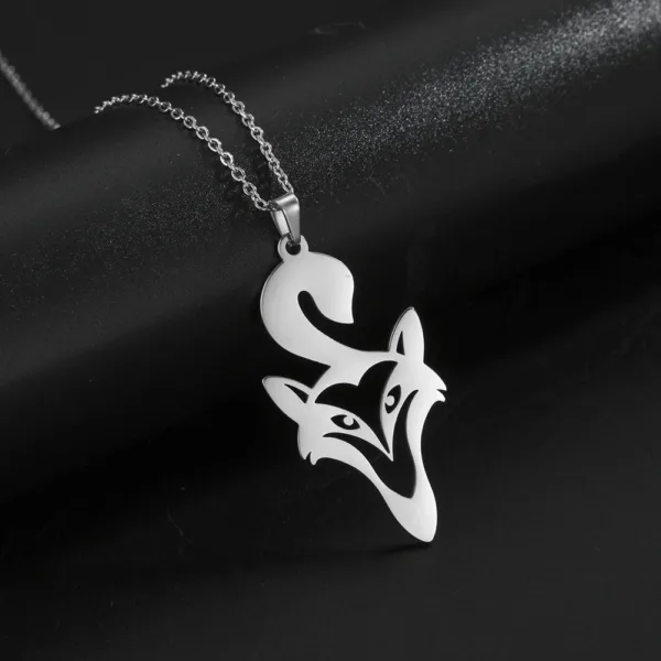 Unicorn Fox Crane Pendant Necklace for Women - Image 8