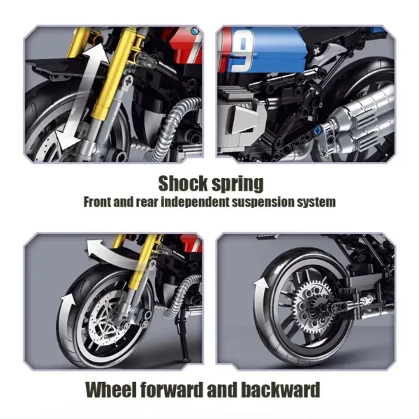 711pcs Motorcycle Building Blocks Model Set - Image 4