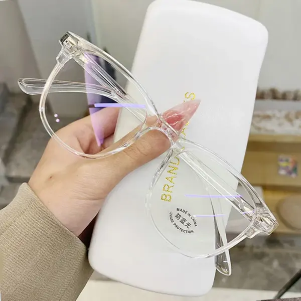 Transparent Round Computer Glasses for Unisex - Image 9