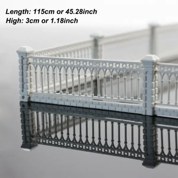 1 Meter Model Railway White Fence 1:87 Scale