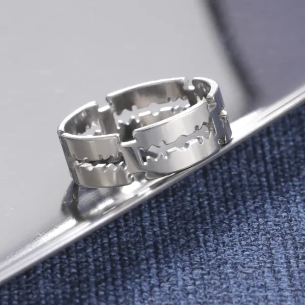 Punk Stainless Steel Blade Ring for All - Image 2