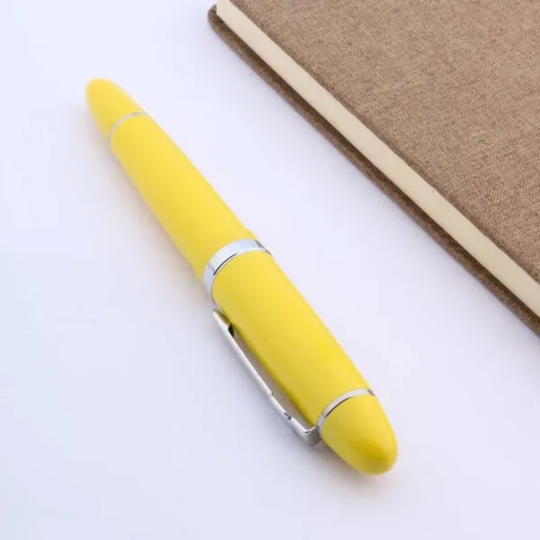 Elegant Yellow and Silver 0.5mm Rollerball Pen - Image 5