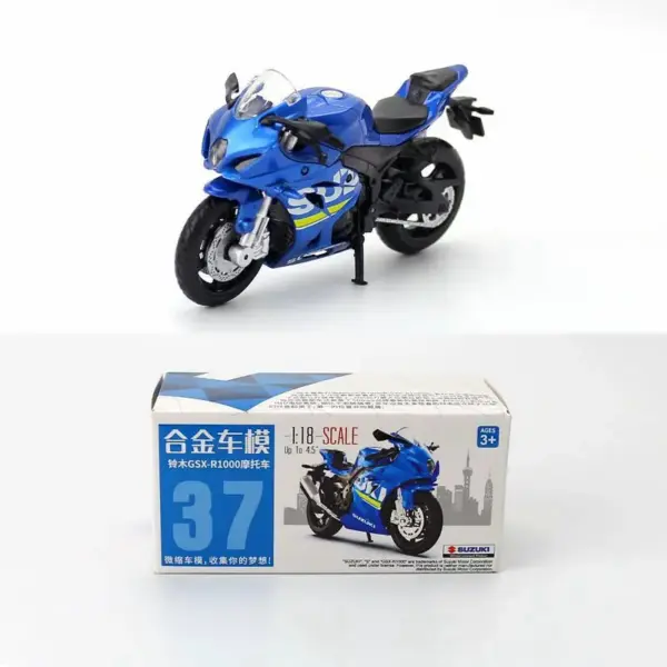 1:18 Diecast Suzuki GSX-R1000 Motorcycle Model - Image 6