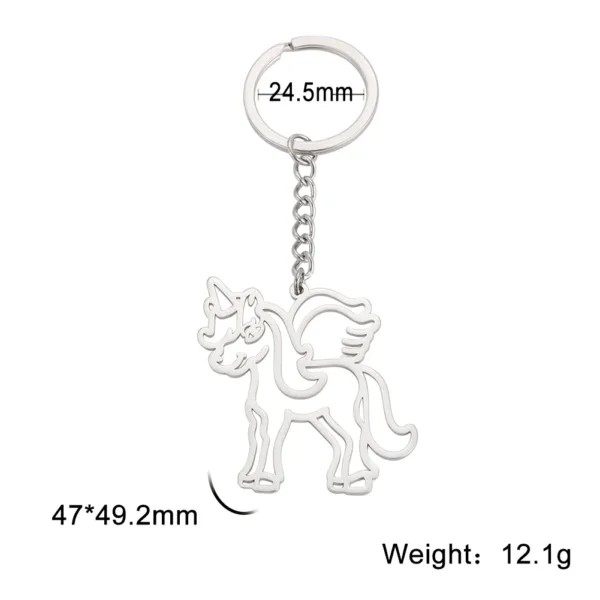 Animal Charm Stainless Steel Keychain - Image 24