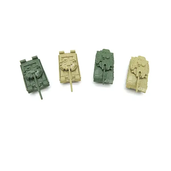 1/144 Scale 4pcs Military Tank Model Set - Image 2