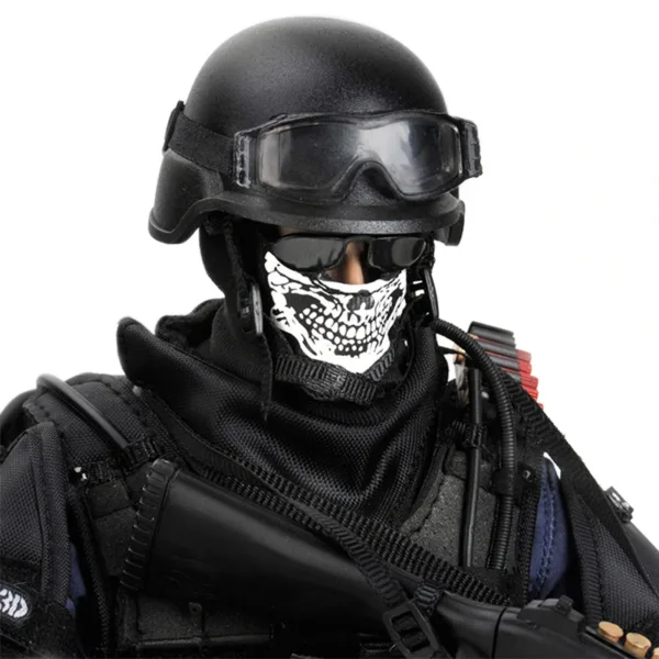 1/6 Scale Black Skull Mask for Action Figures - Image 4