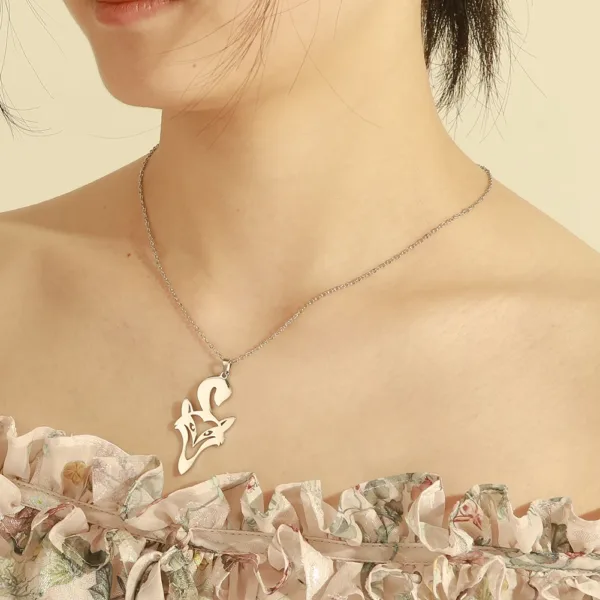 Unicorn Fox Crane Pendant Necklace for Women - Image 5